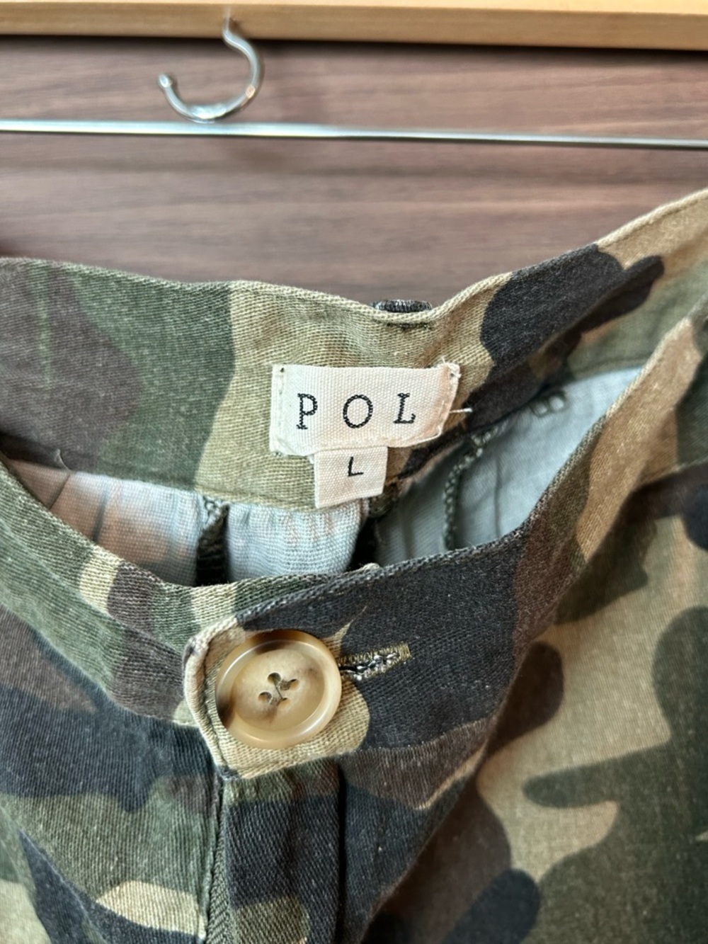 POL Camouflage Utility Pants in Olive and Khaki, Relaxed Fit - Picture 2 of 6